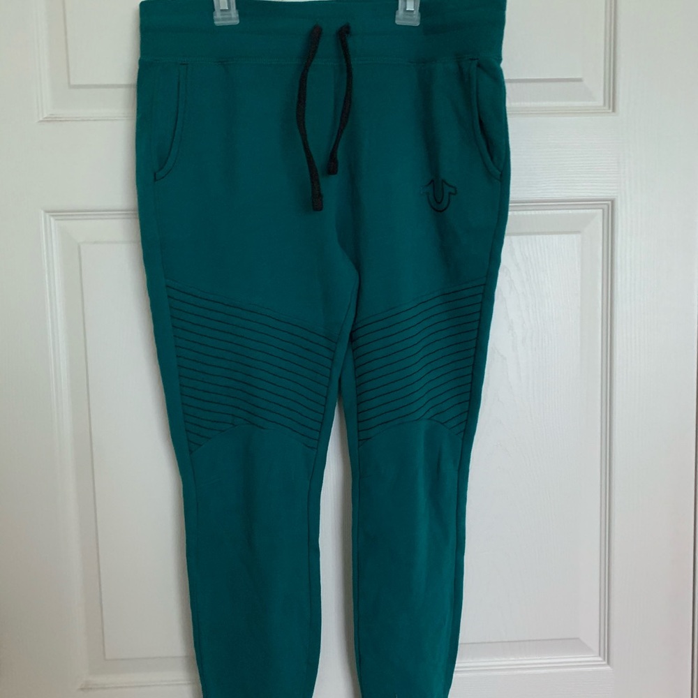 True Religion turquoise sweatpants